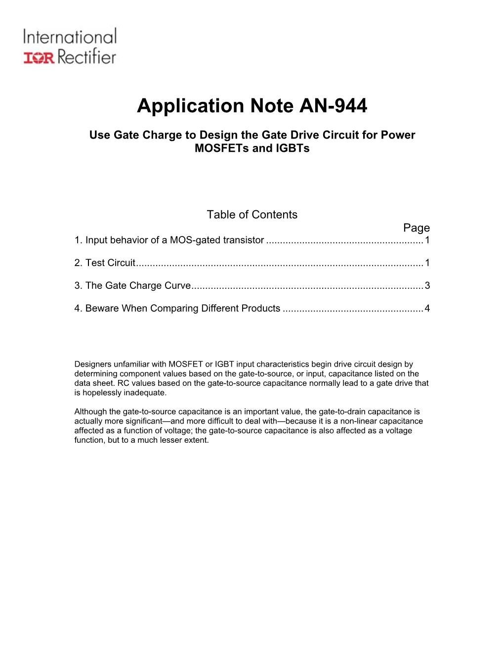 Application Note AN-944