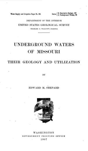 Underground Waters of Missouri