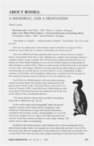 Birdobserver28.5 Page329-332 About Books