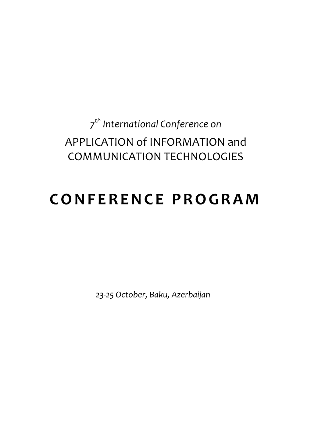 Conference Program