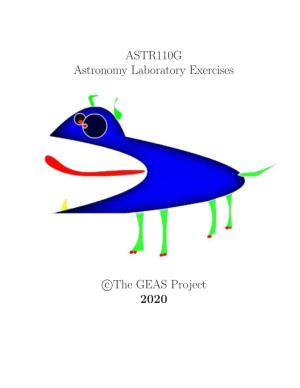 ASTR110G Astronomy Laboratory Exercises C the GEAS Project 2020