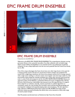 Epic Frame Drum Ensemble Epic Frame Drum Ensemble 8Dio 8Dio
