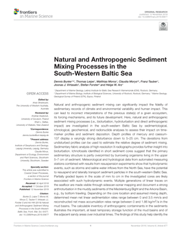 Natural and Anthropogenic Sediment Mixing Processes in the South-Western Baltic Sea