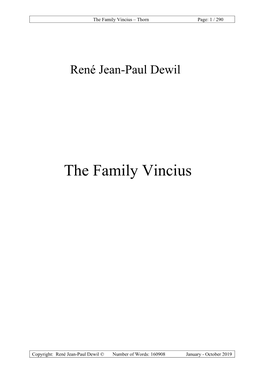 The Family Vincius – Thorn Page: 1 / 290