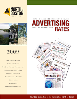 Advertising Effective January 1, 2009 Rates