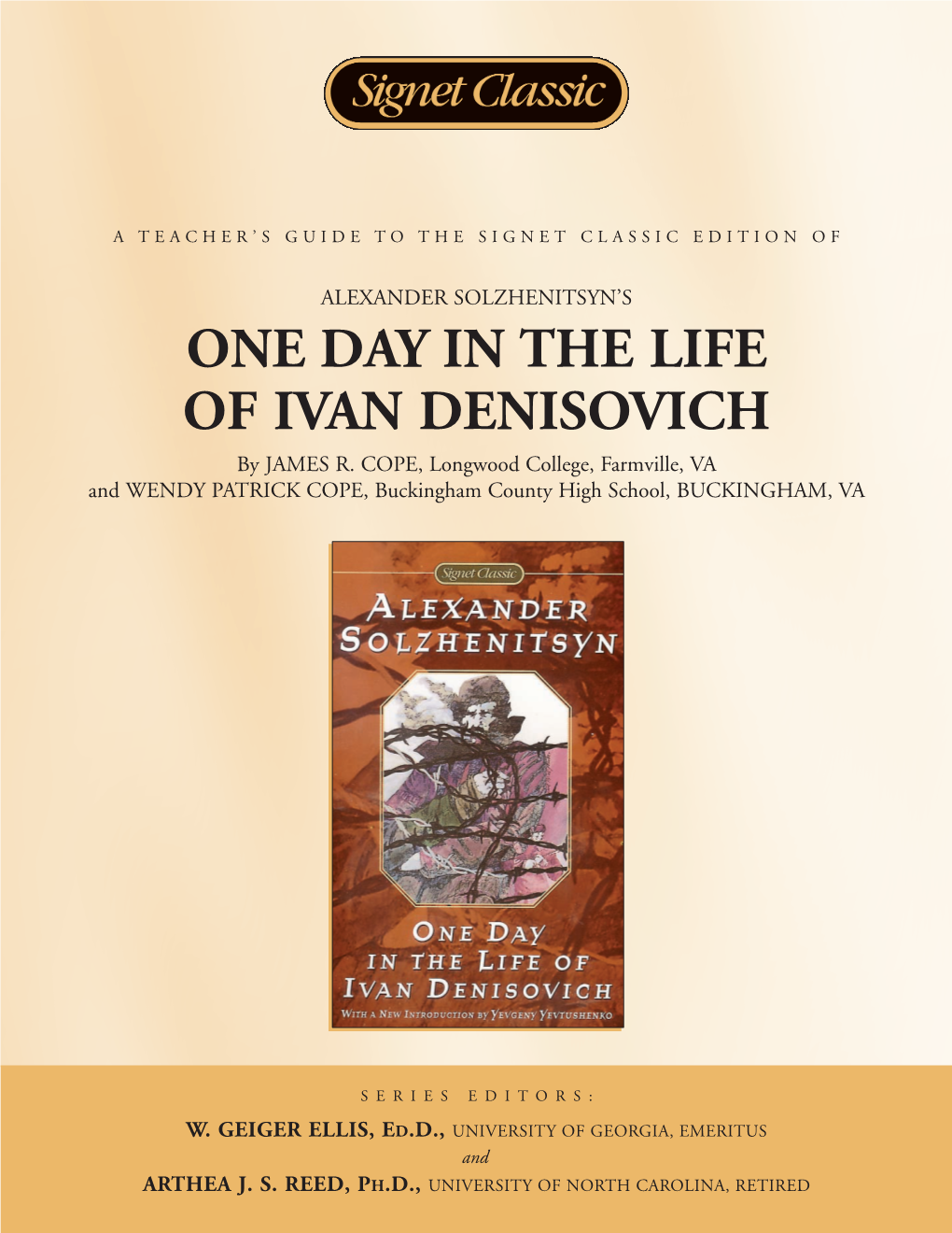 ONE DAY in the LIFE of IVAN DENISOVICH by JAMES R