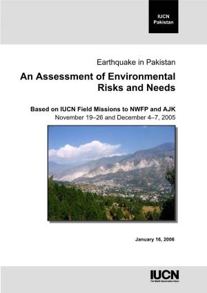 An Assessment of Environmental Risks and Needs