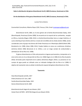 Sustainability, Agri, Food and Environmental Research, 2015, 2(1): 51-55 51 ISSN: 0719-3726