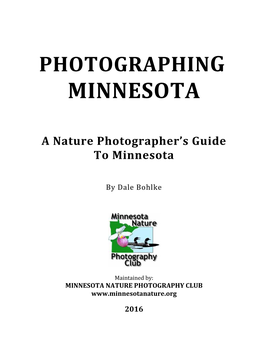 Minnesota Nature a Photographer's Guide to Great Locations