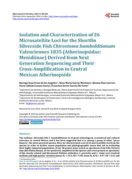 Isolation and Characterization of 26 Microsatellite Loci for The