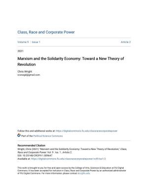 Marxism and the Solidarity Economy: Toward a New Theory of Revolution