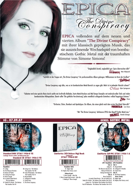 EPICA Vollenden Auf Dem Neuen Und Vierten Album "The Divine