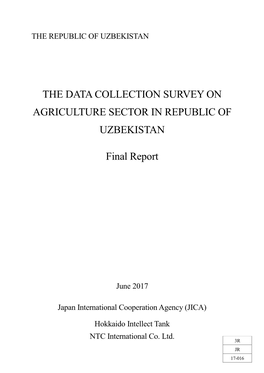 The Data Collection Survey on Agriculture Sector in Republic of Uzbekistan