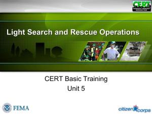 Light Search and Rescue Operations