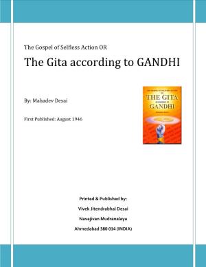 The Gita According to GANDHI