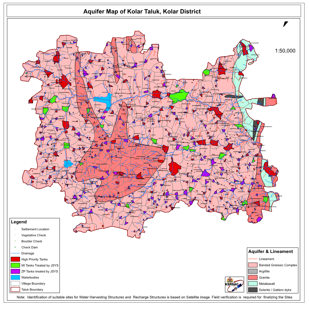 Aquifer Map of Kolar Taluk, Kolar District