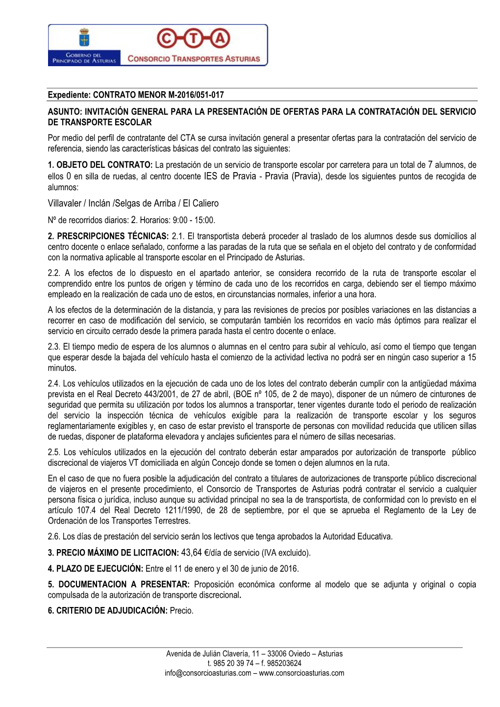 Villavaler / Inclán /Selgas De Arriba / El Caliero Nº De Recorridos Diarios: 2