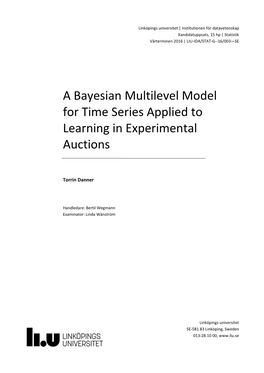 A Bayesian Multilevel Model for Time Series Applied to Learning in Experimental Auctions