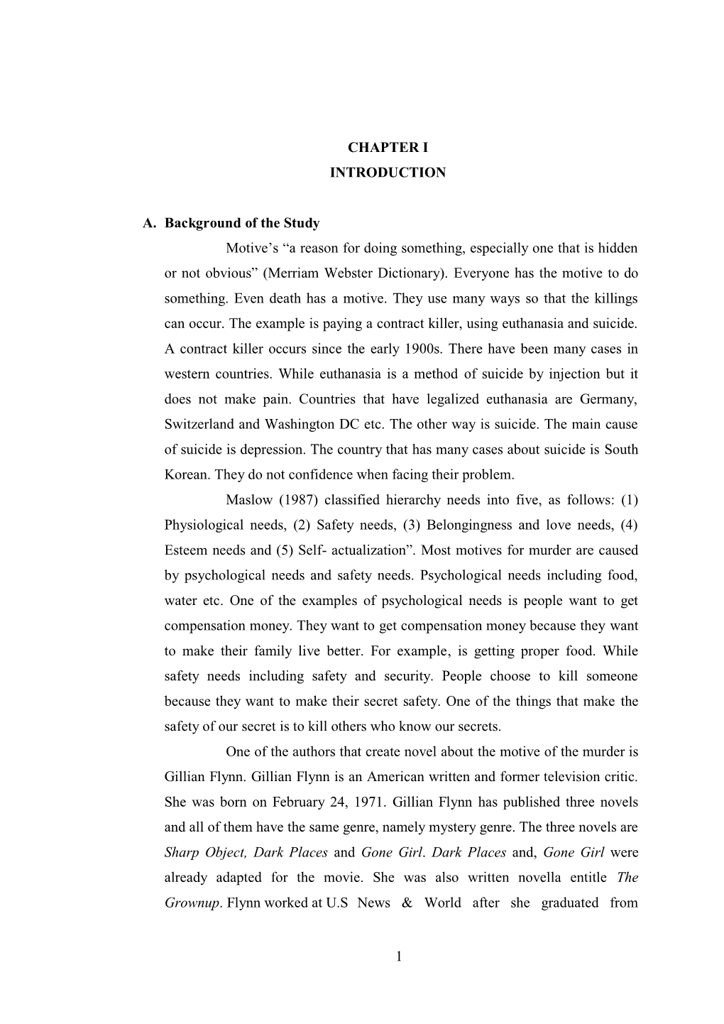 1 CHAPTER I INTRODUCTION A. Background of the Study Motive's