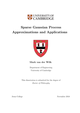 Sparse Gaussian Process Approximations and Applications