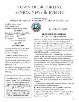 Town of Brookline Senior News & Events
