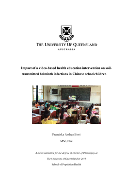 Transmitted Helminth Infections in Chinese Schoolchildren