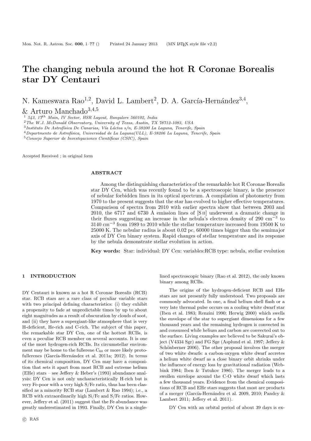 The Changing Nebula Around the Hot R Coronae Borealis Star DY Centauri