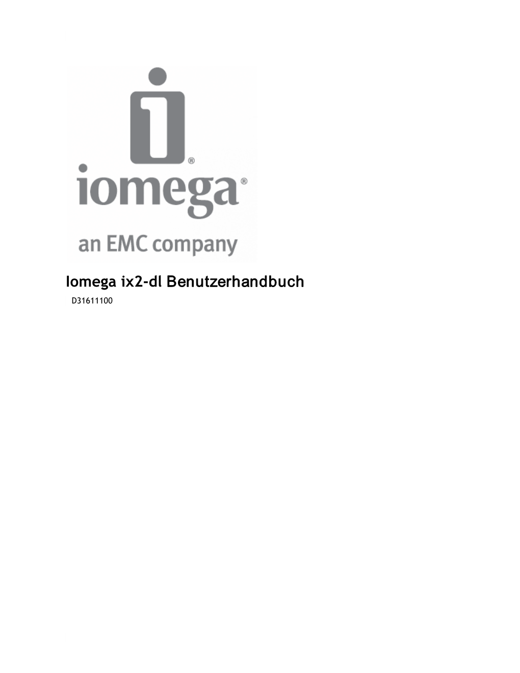 Iomega Ix2-Dl Benutzerhandbuch D31611100