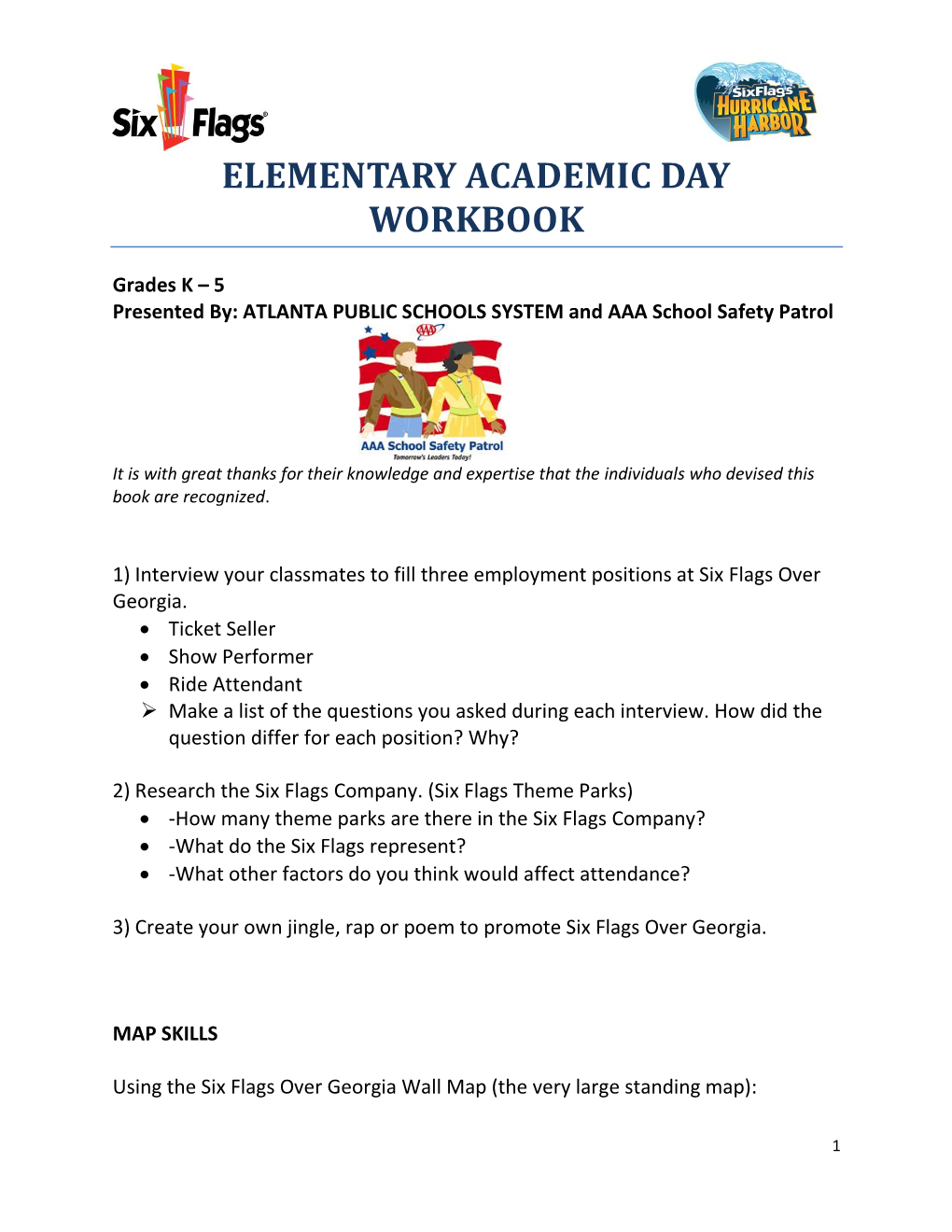 Elementary Academic Day Workbook