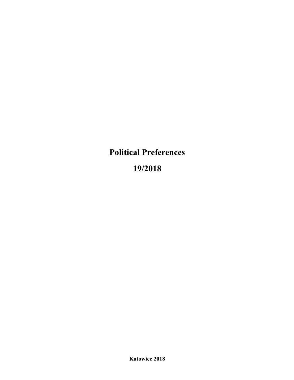 Political Preferences 19/2018