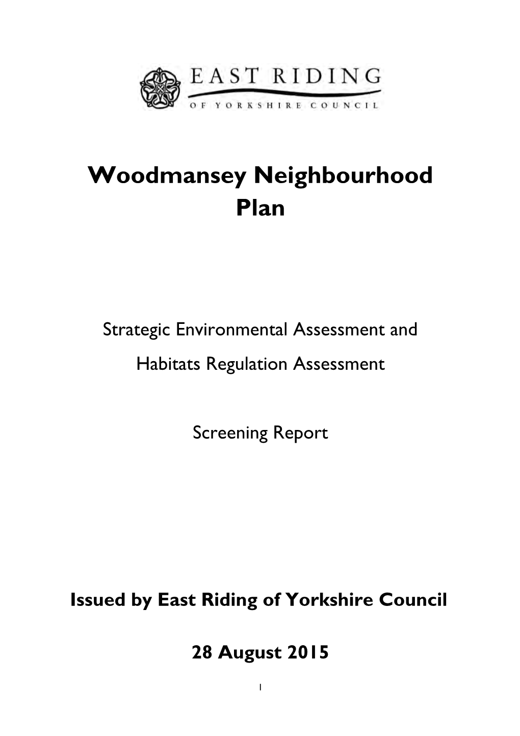 Woodmansey Neighbourhood Plan