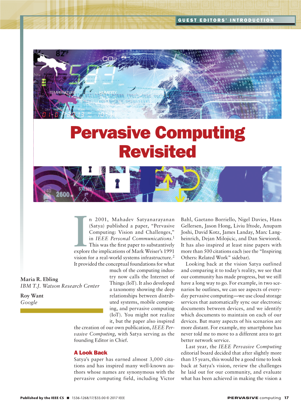 Pervasive Computing Revisited