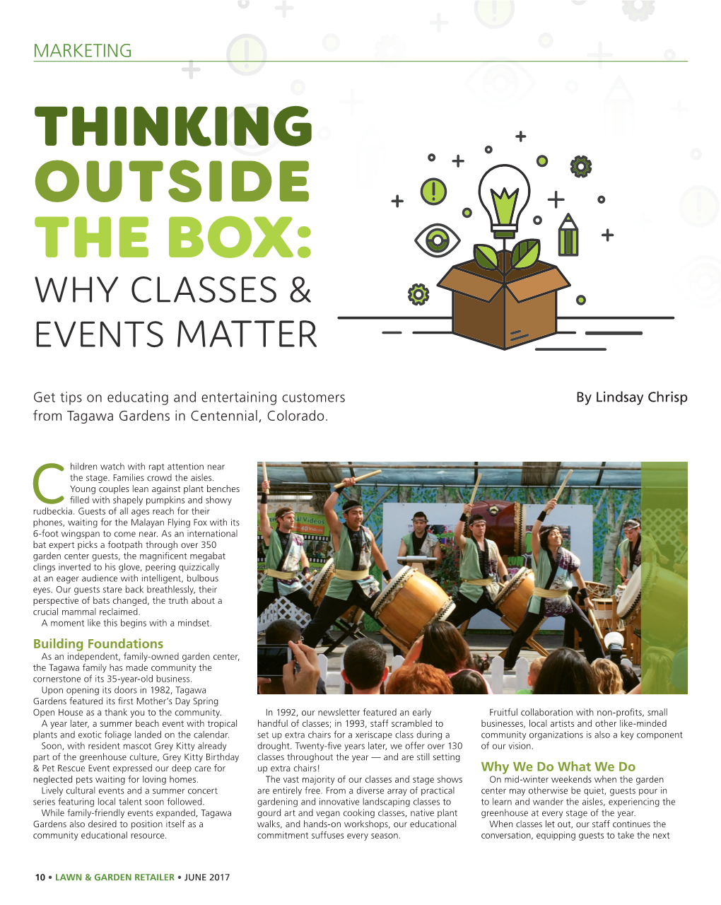 Outside the Box: Why Classes & Events Matter