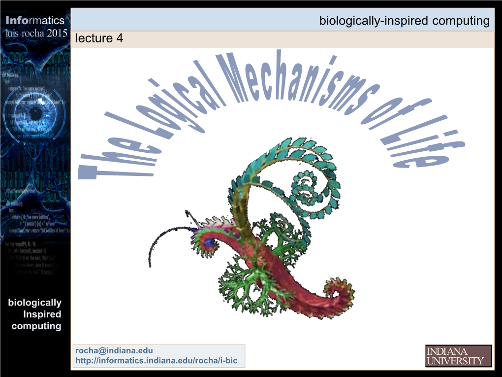 Biologically-Inspired Computing Lecture 4