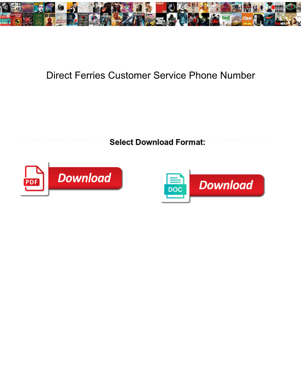 Direct Ferries Customer Service Phone Number