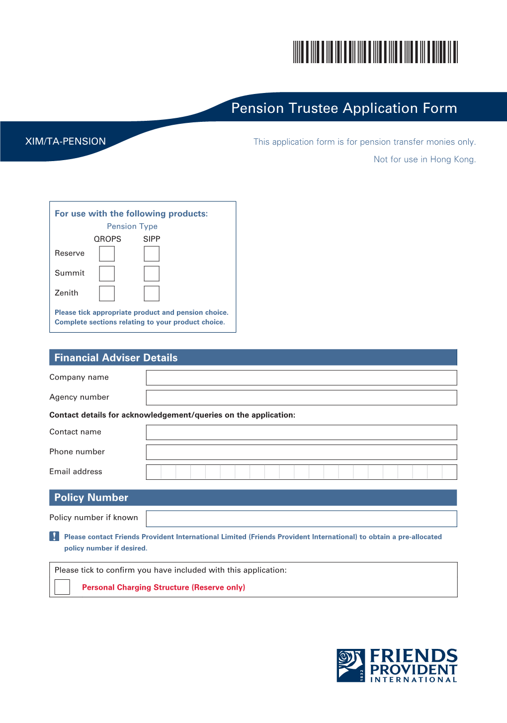 Pension Trustee Application Form