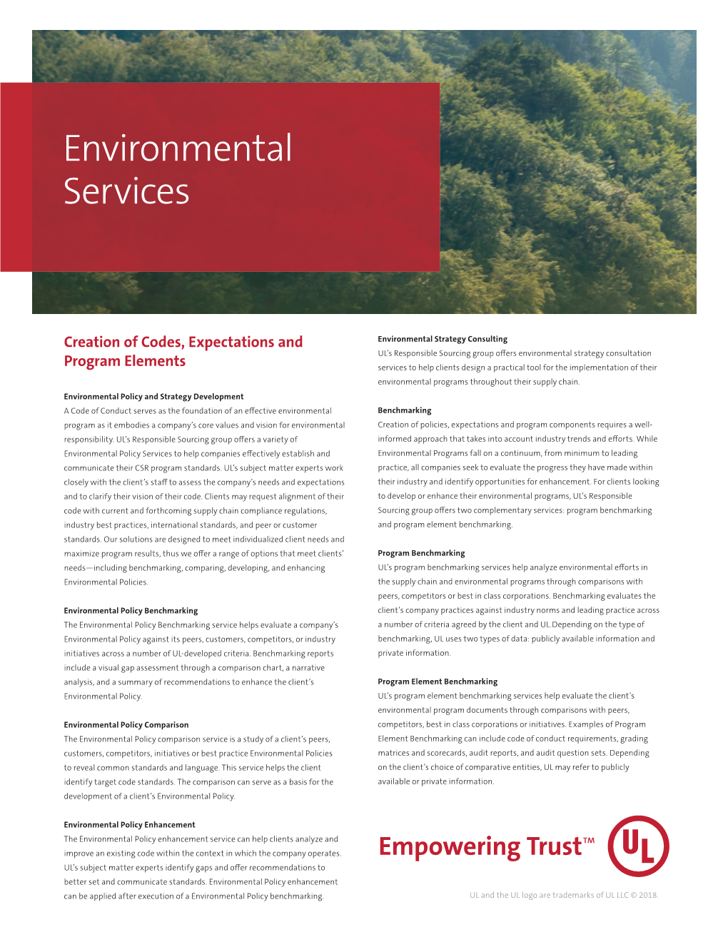 Responsible Sourcing: Environmental Services