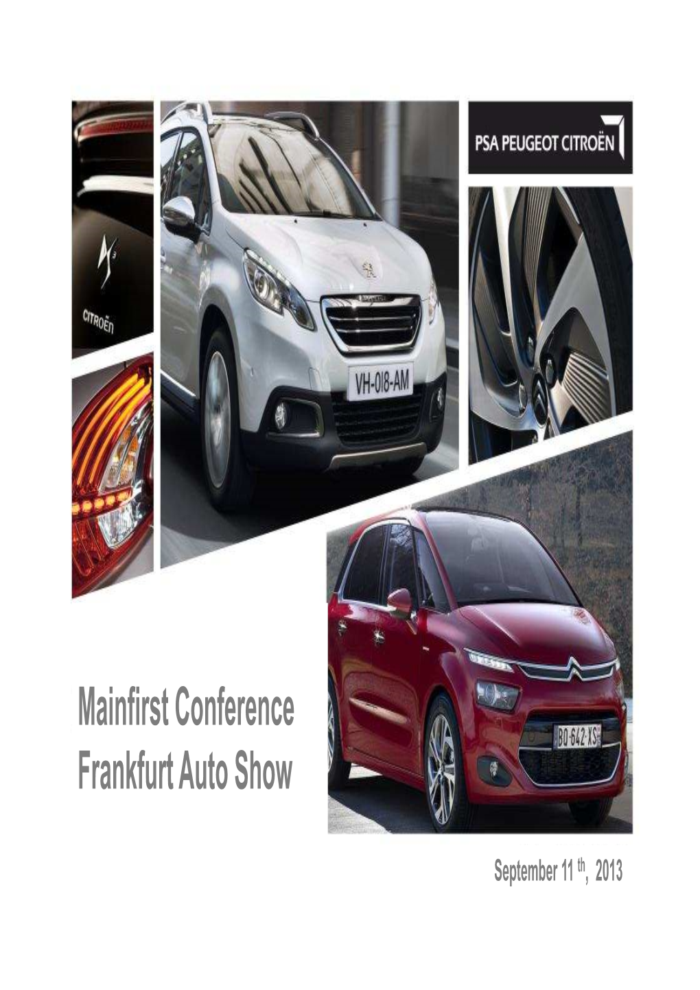 Mainfirst Conference Frankfurt Auto Show