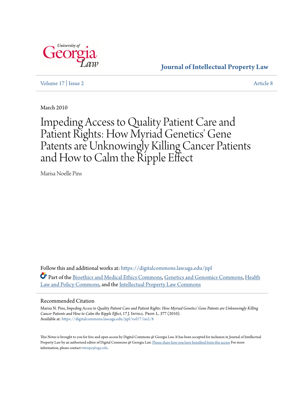 Impeding Access to Quality Patient