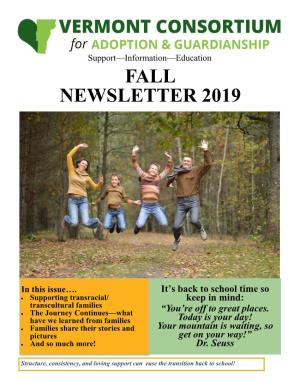 Fall Newsletter 2019