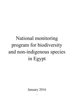 National Monitoring Program for Biodiversity and Non-Indigenous Species in Egypt