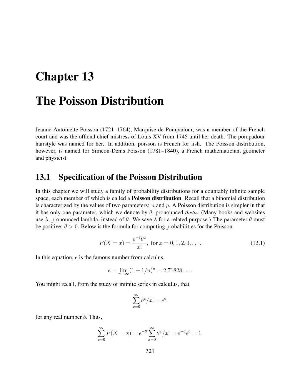 Chapter 13 the Poisson Distribution