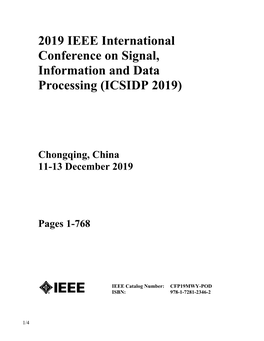 2019 IEEE International Conference on Signal, Information and Data