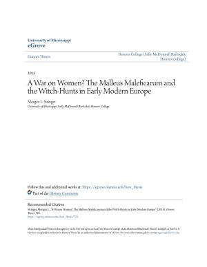The Malleus Maleficarum and the Witch-Hunts in Early Modern Europe