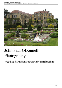 John Paul Odonnell Photography Top 10 Wedding Venues in Hertfordshire