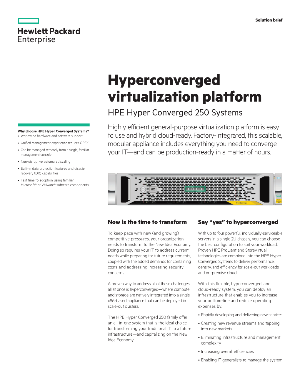 Hyperconverged Virtualization Platform with HPE Hyper