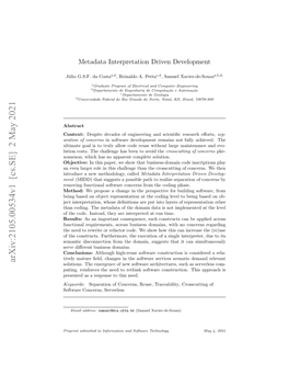 Arxiv:2105.00534V1 [Cs.SE] 2 May 2021 Solutions