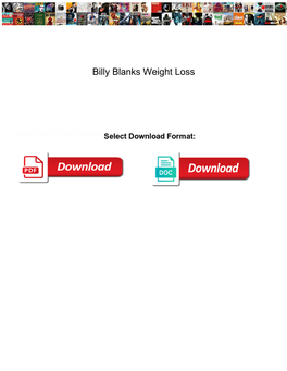 Billy Blanks Weight Loss