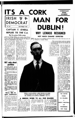 Irish Democrat." He Regards As Tripartite