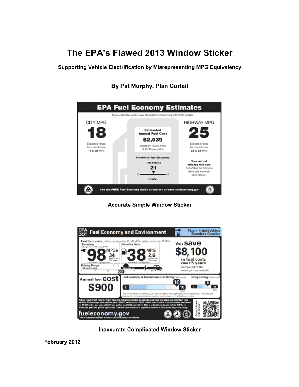 The EPA's Flawed 2013 Window Sticker